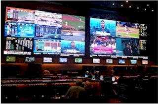 Nanolumens LED Display installed at Red Rock by NTA. 
 Displaying Live iCandy Sports Content